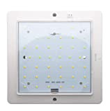 TOTMOX 12-24V 9W Plafoniera LED Quadrata a Risparmio Energetico per Camper, Plafoniera per Interni, Luce Bianca