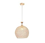 TRADE® Luce pendente D'oro Globo Lampadario con K9 Crystal Regolabile Cordone Sala da Pranzo Illuminazione