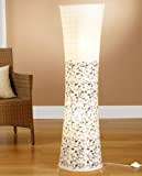 Trango moderno disegno Lampada da terra I lampada di carta di riso in bianco rotondo con motivo floreale design TG1240L ...
