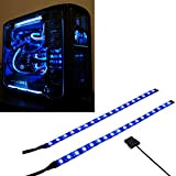 Ubanner PC LED flessibile striscia di illuminazione blu del computer con kit di luci magnetiche per case del computer