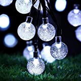 Useber Catena Luminosa Esterno Solare, 50 LED Impermeabile Luci Stringa Solare per Casa, Giardino, Feste, Natale,Balcone(Bianca)