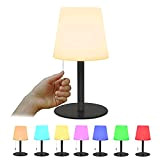 uuffoo Lampada da comodino Colorata Lampada da scrivania LED con 8 Colori 2 Modi di Illuminazione Batteria al Litio Ricaricabile ...