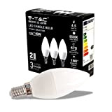 V-TAC Lampadina LED a Candela con Attacco Edison E14, 4,5W (Equivalenti a 45W), Candela, 470 Lumen, Luce Bianca Fredda - ...