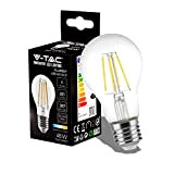 V-TAC Lampadina LED a Filamento con Attacco E27 6W (Equivalenti a 45W) A60 - 600 Lumen - Lampadine LED Massima ...