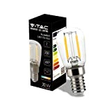 V-TAC Lampadina LED Filamento per Frigorifero e Lampade - Attacco E14 - 2W - 200 Lumen - Lampadine LED T26 ...