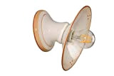 VANNI LAMPADARI - Lampada Da Parete art.001/387 In Ceramica Decorata A Mano Piatto Diametro 20 Lisco Disponibile In 5 Finiture