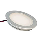 Vbled®, lampada da incasso a LED, extra piatta (12 mm di profondità) in alluminio anodizzato opaco, colore luce bianco caldo, 0,9 W, ...