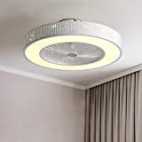 Ventilatori da soffitto con lampada 32 W moderna LED Ventilatore da soffitto Lampada a soffitto con luce e telecomando ventilatore, ...