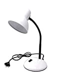 Vetrineinrete® Lampada da scrivania con braccio flessibile snodabile luce lume da tavolo orientabile da cameretta (Bianco) G83