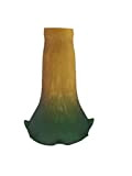 Vetro di ricambio paralume per applique abat-jour e lampadari ambra verde flute Made in Italy