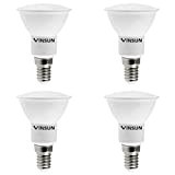VINSUN® 4 x Lampadine LED E14 5W - pari a 40W - bianco caldo 2900K - 400lm, E14 LED