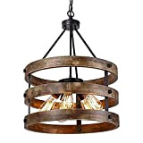 Vintage Chandeliers Solid Wood Creative Classic Edison Lamp Shade DIY Spider Lamp Chandeliers Ceiling Ajustable Indoor Lighting for Dining Room ...