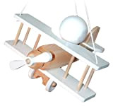 Waldi Leuchten lampadario a sospensione a forma di aereo piccolo, beige/Bianco WAL-90112.0 , legno