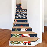 Wallpaper murale impermeabile Stair Natale 3D di scale Alzate le decalcomanie degli autoadesivi smontabili Scala autoadesivi DIY per la decorazione ...