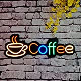WANGF Coffee Black Brand LED Luce Decorativa LED Neon Light Sign Adotta La Scheda Andy Nera Viene Fornito con Una ...