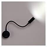 WEMAR Lampada da Comodino Camera da Letto Tubo Flessibile LED Home Indoor Hotel Loft Libro di Lettura Black Room Light ...