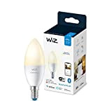 WiZ Lampadina Smart LED, Luce Bianca Calda Dimmerabile, Attacco E14, 5W, Wi-Fi, Bluetooth