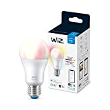 WiZ Lampadina Smart LED, Luce Bianca o Colorata Dimmerabile, Attacco E27, 60W, Wi-Fi, Bluetooth