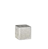 Wofi, lampada da tavolo, in metallo, E27, 10 W, colore: grigio, 9,8 x 9,8 x 9,8 cm
