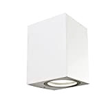 Wonderlamp - Applique da parete per esterni Classic, max 35 W, impermeabile IP 44, lampada da esterno moderna, bianco opaco, ...