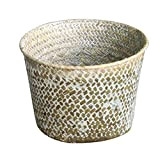 Woven Basket Seagrass Fiore Pianta in vaso cestino di immagazzinaggio per il giardino di impianto decorazione domestica Cucina Lavanderia