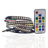 WS2812b RGB 144 Strisce LED 5V ws2812 Nero PCB Multicolore 5M IP65 Impermeabile USB Strip Lights con telecomando