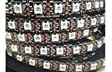 WS2812B - Striscia LED personalizzabile, 5 m, 300 pixel, 5050 RGB SMD, non impermeabile, circuito nero, DC 5 V, 16,4 ...