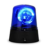 WUKONG99 - Luce LED blu della polizia, rotante, per auto, discoteca, DJ, rave, stroboscopica, sirena per Natale, matrimoni, feste, festival