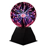 Xaeiow - Sfera al plasma magica, 15 cm, portatile, sfera elettrostatica sensibile al tocco, per decorazioni, bambini, camera da letto, ...