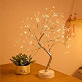 XhuangTech - Lampada a forma di albero bonsai da tavolo, con 108 LED, con filo di rame, funzionamento a batteria/USB, ...
