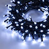 XMASKING Catena Luminosa 5 m, 100 LED Bianco Freddo, con Controller, luci per Albero di Natale, Decorazioni, luci Natalizie
