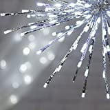 XMASKING TWIGball Argento, diam. 60 cm, 200 LED Bianco Freddo, Effetto Flashing, Decorazioni Natalizie, Oggetti Luminosi, luci di Natale