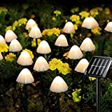 XRR Luci da Esterno Giardino, 12 LED catena luminosa esterno Impermeabile Giardino Lucine Filo Rame Luci Stringa Fungo Decorative per ...