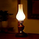XSPWXN Retro lampada da tavolo cherosene olio antico lampada da tavolo comodino comodino nostalgico camera da letto comodino lampada da ...