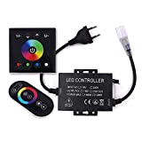 XUNATA Touch Control RF Remote & Panel for RGB LED Strip/Neon Light/Rope Light, 220V 1500W LED Controller Transformer Power Adapter ...