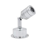 Yaeer Mini Lampada da Parete LED Argenteo Bianco Freddo Display Luce LED per Vetrina Gioielli Armadietto 120 V con Trasformatore, ...
