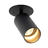 Yafido LED Faretti da soffitto GU10 Faretto Lampada Nessuno sfarfallio,Può essere verticale di 90 ° e ruotato di 360 °plafoniera ...