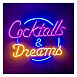 YEHEI Insegne al Neon A LED Cocktails & Dreams Luce al Neon Arti Visive Illuminazione Commerciale Decorazione da Parete per ...