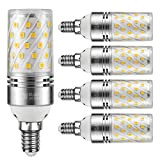 yiizon lampadine LED di mais, candelabro a LED da 12 W, E14, 100W equivalenti a incandescenza, 3000K Bianca Calda, 1200LM, ...