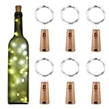 Yizhet Luci per Bottiglia, 6 pezzi 2m Led Tappo con Luci per Bottiglie di Vino 20 LED Filo Luci Led ...