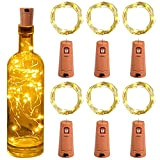 Yizhet Luci per Bottiglia, 6 pezzi Luci Bottiglia da Tappo in Sughero da 2m 20 LED Tappi con Luci per ...