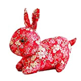 YUDIZWS Peluche Coniglio Cinese Decorazioni per Il Capodanno lunare Cinese Figurine di Coniglietto Mascotte di Capodanno Peluche Ornamenti da Tavolo,A