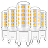 Yuiip Lampadina LED G9 4W, Lampadine G9 LED Luce Calda, Equivalente Alogena da 40W 50W, Angolo a fascio 360°, 3000K ...