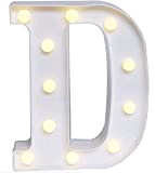 Yuna Lettere Luminose LED Lettere Decorative a LED Lettere dell'alfabeto Bianco (D)