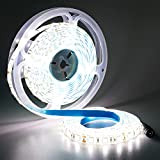 YUNBO Striscia LED Bianco Naturale 4000-4500K, 5M 12V SMD 5050 300LED Flessibile Tagliabile IP65 Impermeabile Luci a LED per Casa ...