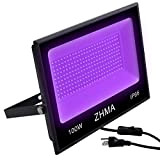 ZHMA 100 W luce nera, IP66 impermeabile, per interni ed esterni, feste di luce nera, illuminazione palcoscenica, acquario, luce al ...
