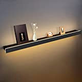 ZMH Lampada da parete a LED Applique interni da soggiorno - 100cm Illuminazione nera con 3 ganci Moderna luce notturna ...