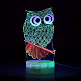ZWOOS 3D Illusion Lamp - Luce Notturna 3D LED Multicolore - Lampada Gaming con telecomando - Mood Light Decorativa per ...