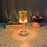 ZWOOS Lampada da tavolo in cristallo - Lampada da tavolo a LED diamantata con 16 colori - Luce d'atmosfera ricaricabile ...