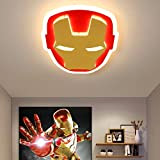 ZXM Plafoniera A LED Iron Man in Acrilico Lampada da Soffitto per Cameretta per Bambini Avengers con Telecomando Dimmerabile per ...